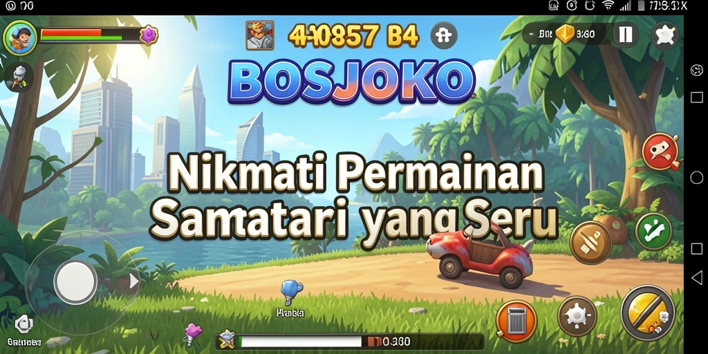 Tampilan gameplay seru dari BOSJOKO dengan grafis menarik.