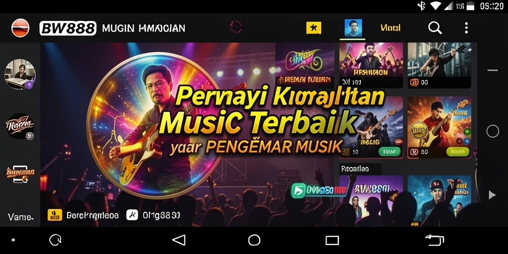 Tampilan gameplay BW888 yang menarik dan penuh warna saat bermain musik.