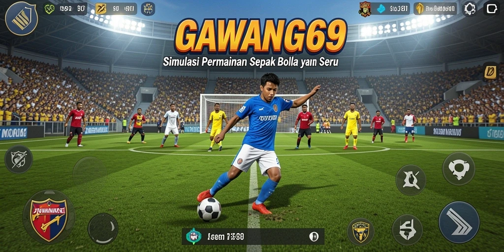 Tampilan utama gameplay GAWANG69 dengan aksi seru di lapangan.