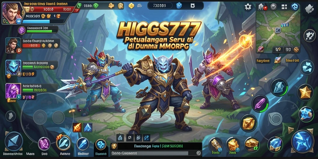 Gameplay seru HIGGS777 dengan pertarungan yang mendebarkan di dunia MMORPG.