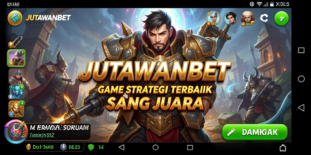 Tangkapan layar <strong>JUTAWANBET</strong> menunjukkan aksi pertempuran yang seru di dalam game SLG.