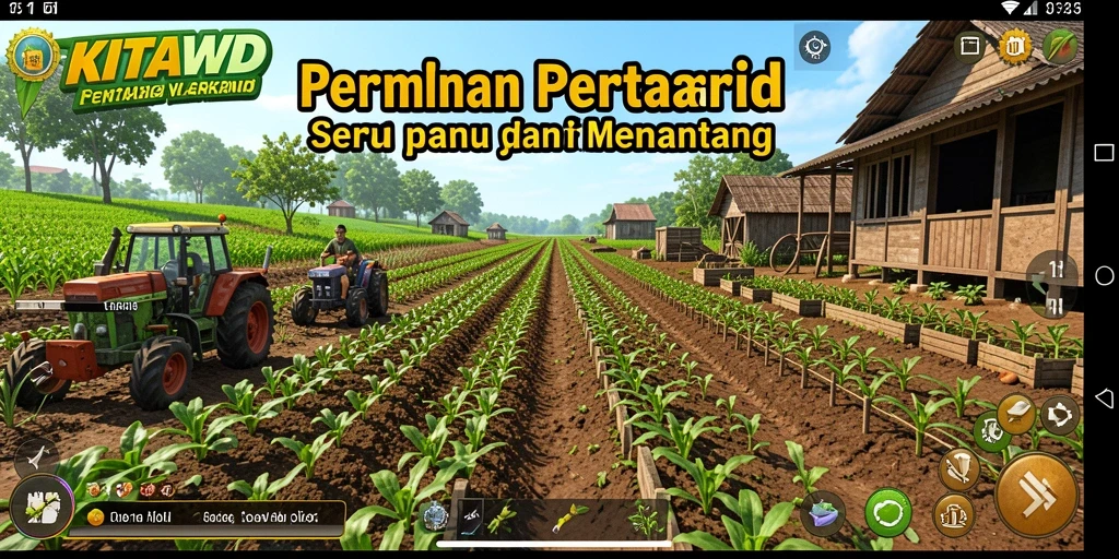 Screenshot menunjukkan gameplay menarik di dunia pertanian KITAWD.