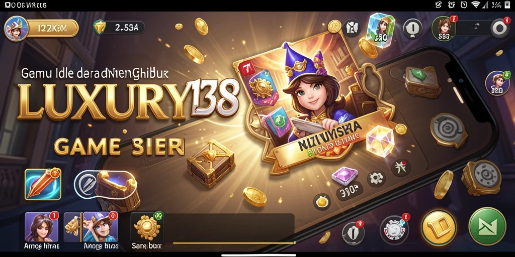 Screenshot menunjukkan gameplay seru LUXURY138 dengan berbagai aktivitas Idle.