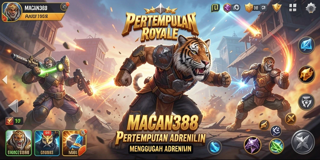 Gambaran gameplay menegangkan di MACAN388 saat bertarung di arena Battle Royale.