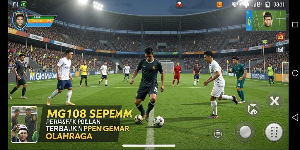 Tampilan gameplay MG108 yang kaya akan aksi sepak bola.