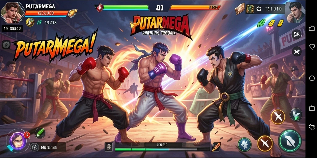 Tampilan menegangkan dari arena pertarungan dalam PUTARMEGA.