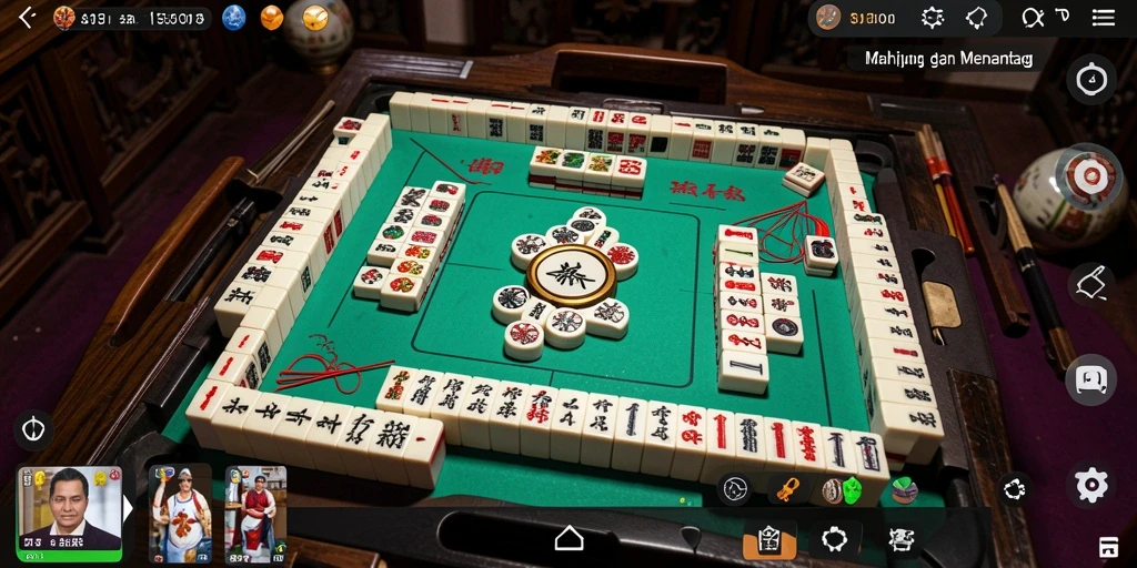 Tampilan gameplay S13 yang seru dalam permainan Mahjong.