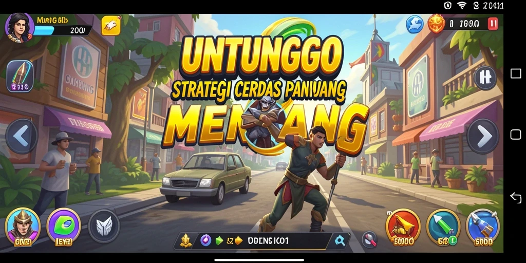 Tangkapan layar gameplay UNTUNGGO menunjukkan pertempuran strategi yang mendebarkan.