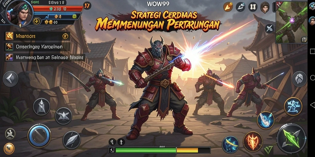 Screenshot WOW99 menampilkan aksi strategi mendebarkan dalam pertempuran.