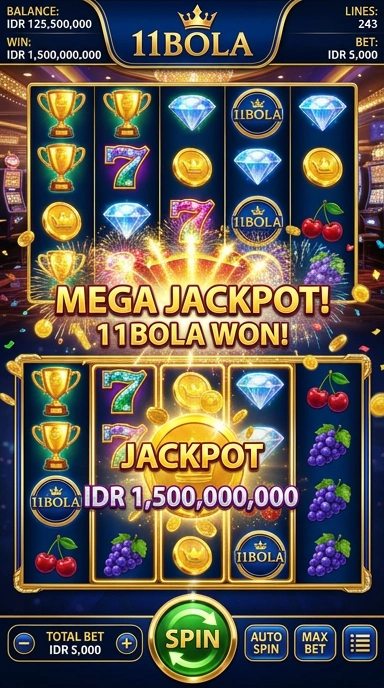 Tampilan antarmuka pengguna 11bola yang sederhana dan mudah digunakan.